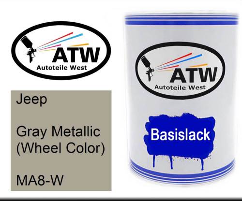 Jeep, Gray Metallic (Wheel Color), MA8-W: 500ml Lackdose, von ATW Autoteile West.